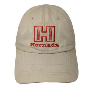 Hornady Strapback Baseball Cap Brown One Size Adjustable Embroidered 6 Panel